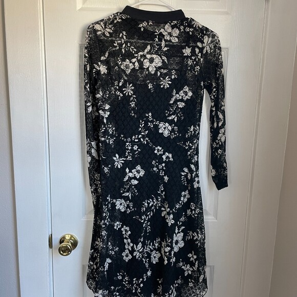 See By Chloé Floral Print Lace Dress Black White Spring Designer Frock Wedding - Picture 6 of 11